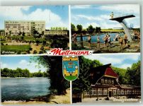 40822 W4020 Mettmann - Kreishaus Schwimmbad Goldbergerteich Schwarzwaldhaus