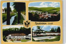 34626 W3579 Neukirchen , Knüllgeb - Promenade Bach Gesamtansicht Kneippbad