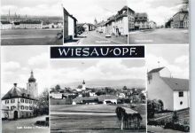 95676 W8597 Wiesau - Hauptstraße, Bahnhofsplatz, Kirche
