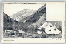 Höllental 1899 Künstlerkarte sign. a. Moser