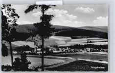 34593 W3589 Rengshausen , Hess - Gesamtansicht Baum Feld Berg