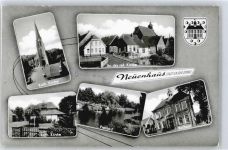 49828 W4458 Neuenhaus , Dinkel - Kirche Schwimmbad Rathaus Baum