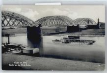 01587 O8400 Riesa - Fluss Brücke Schiff