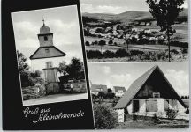 37213 W3430 Kleinalmerode - Gesamtansicht Baum Kirche Haus Wiese