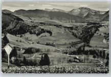 87547 W8979 Aigis , Allgäu - Blick von der Alpenstrasse ins Weissachtal
