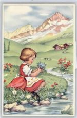 Mädchen mit Blumen Fialkowska, W.