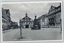 76437 W7550 Rastatt - Kaiserstraße Rathaus Brunnen