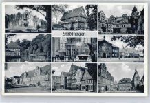 31655 W3060 Stadthagen - Schloß, Amtspforte, Rathaus, Marktplatz, Schulplatz, Kirche, Schloßcafé