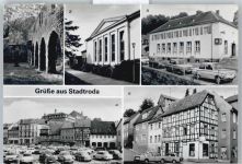 07646 O6540 Stadtroda - Klosterruine, Kulturhaus, Kreissparkasse, Rotes Tor