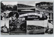56332 W5401 Dieblich - Niederburg, Gesamtansicht, Ehrenmal, Weinbrunnen