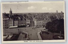 26721 W2970 Emden , Ostfriesland - Blick vom Rathausturm, Denkmal