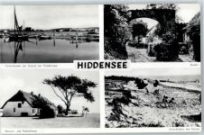 18565 O2359 Insel Hiddensee - Strand, Kloster, Fischerboote, Bauern- und Fischerhaus