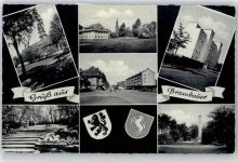 44532 W4670 Brambauer - Ortspartie, Hochhaus, Denkmal