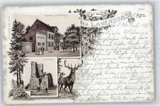 06507 O4301 Stecklenberg - Gasthaus zur Lauenburg, Hirsch, Lauenburg