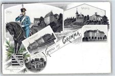 04668 O7240 Grimma Lithographie Gatterburg , Uniform