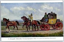 Sächsische Post, Königlich Sächsisches Extrapostgespann 1836, sign. Müller Post