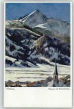 82467 W8100 Partenkirchen - Künstlerkarte (Hellmann), Alpspitze