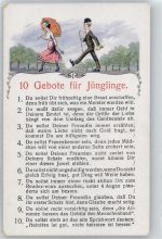 10. Gebote für Jünglinge Ehe Künstlerkarte