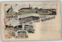 85290 W8069 Geisenfeld - Rathaus, Marktplatz, Knabenschule, Krankenhaus, Postamt, Gasthof Fuchsbüchler