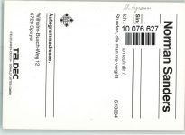 original Autogramm - Norman Sanders Schlagersänger