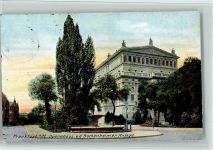W6000 Frankfurt am Main Opernhaus von der Bockenheimer Anlage Springbrunnen Theater 1912