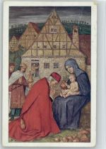 sign Schiestl Heiligen drei Könige Christliches Schiestl Künstlerkarte