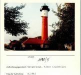 26486 W2946 Wangerooge , Nordseebad FOTO KEINE AK Alter Leuchtturm Foto montiert auf Karton