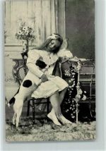 Mädchen mit Jäck Russell Terrier Terrier 1908