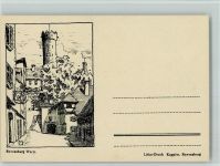 88212 W7980 Ravensburg , Württ Künstlerkarte Ortsansicht