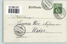 Engelsköpfe in den Blüten AK Glückskleeblatt 1901 Lithographie