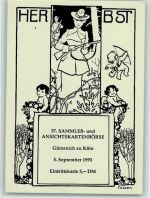 52349 W5160 Gürzenich 1993 Künstlerkarte Eintrittskarte 57. Sammler- und Ansichtskartenbörse Jägerin Engel sign. Caspari