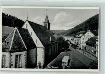75385 W7264 Bad Teinach - Teilansicht Kirche LItfaßsäule Hotel Hirsch