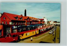 26757 W2972 Borkum FOTO KEINE AK Inselbahnhof Foto montiert auf Karton