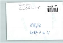 26757 W2972 Borkum FOTO KEINE AK Inselbahnhof Foto montiert auf Karton