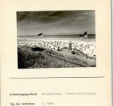 26486 W2946 Wangerooge , Nordseebad FOTO KEINE AK Strandniedergang Foto montiert auf Karton