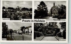 24211 W2308 Preetz , Holst - Kloster Markt Ehrenmal