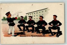Gruss aus Reserveübung Verlag Bruno Bürger 7583 Reserve 1918 Gebrauchsspuren