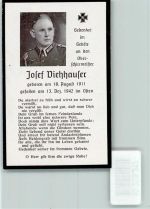 WK II Sterbebilder gefallen 1942 im Osten gefallener Soldat