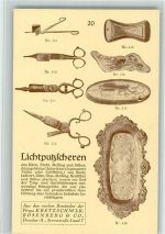 Werbung Kretschmar Nr 20 Lichtputzscheren Lampe