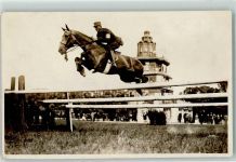 Military Momentaufnahme von einem Sprung ca 1936 Hindernisreiten Privatfoto AK