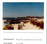 27498 W2192 Helgoland FOTO KEINE AK Südstrand Düne Foto montiert auf Karton