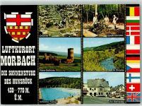 54497 W5552 Morbach , Hunsrück - Marktplatz Ruine Baldenau Schwimmbad