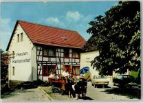 34519 W3543 Ottlar Gebrauchsspuren Rückseite mit Abschürfungen und Kleberesten Pension Kastanienhof Ponykutsche
