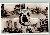 Lincoln - The Castle from Exchequer Gate Licoln from Brayford Pool Lincoln Cathedral The Stonebow and High Street Katze
