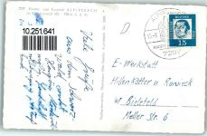 72275 W7297 Alpirsbach - Rückseite mit Abschürfungen bzw Kleberesten