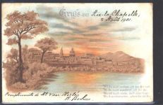 W5100 Aachen Reliefdruck Spruch Reliefdruck 1901