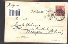 W5100 Aachen Reliefdruck Spruch Reliefdruck 1901