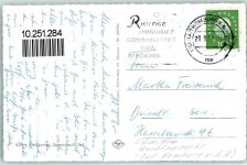 61389 W6384 Schmitten , Taunus - Kurhaus Ochs Schwimmbad Kirche Rückseite mit Abschürfungen bzw Kleberesten