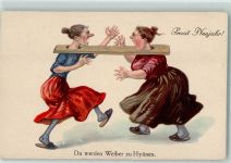 Weiber werden zu Hyänen Neujahr AK Makaber