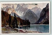 Toblach Dobbiaco Dürrensee in den Ampezzaner Dolomiten AK Compton, E. H.
